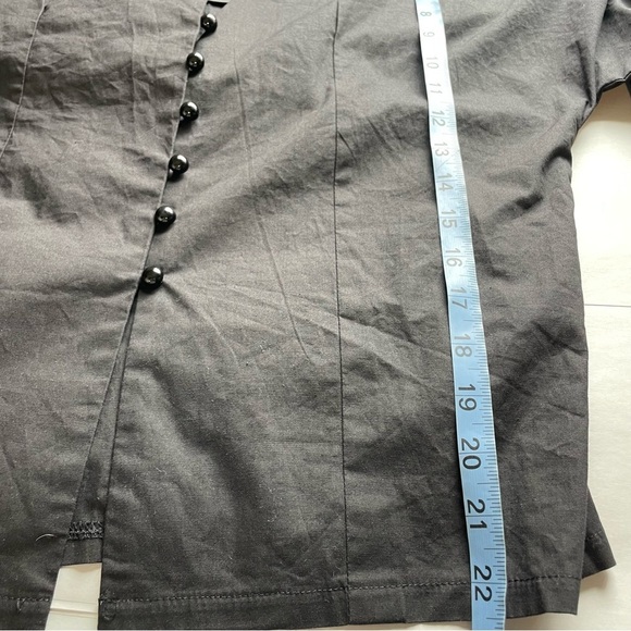NWT Career Basics Top Button Small Brown Call Me On My Work Phone Cotton Sleeve - Picture 6 of 10